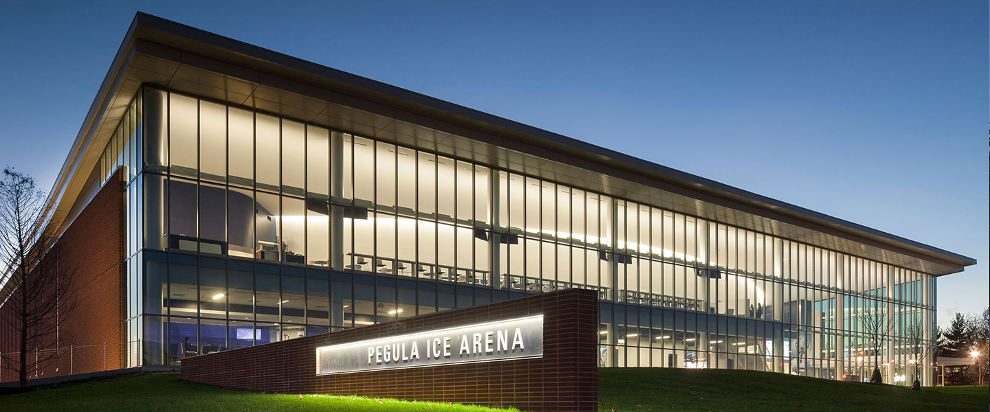 View of Pegula Ice Arena from the outside