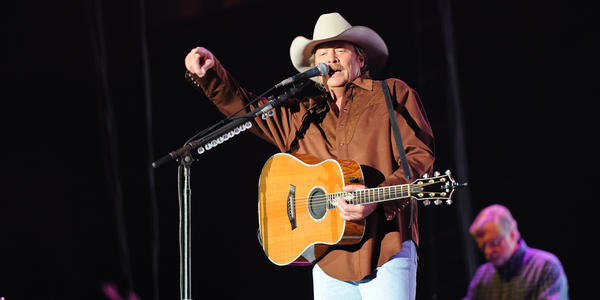 Country music star, Alan Jackson sings on stage during his Freight Train Tour at the Bryce Jordan Center in 2010.