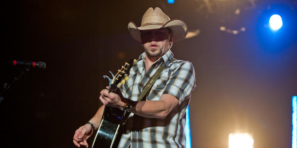 Jason Aldean performs on stage at the Bryce Jordan Center in 2010.