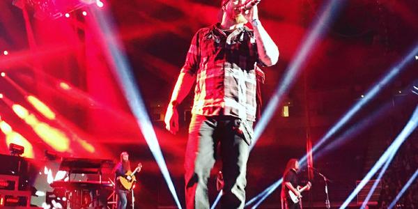 Brantley Gilbert sings to crowd at BJC during his Devil Don't Sleep tour in 2017
