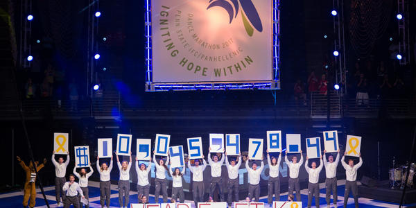 THON 2017 reveal of money raised for pediatric cancer