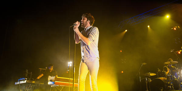 Passion Pit took the stage along with five synthesizers and a slew of strobe lights for the sold-out BJC GA crowd.