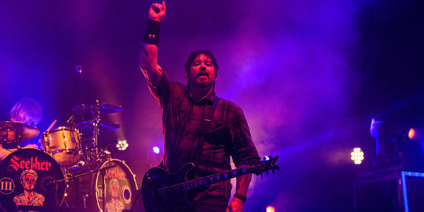 Seether performing at the Bryce Jordan Center