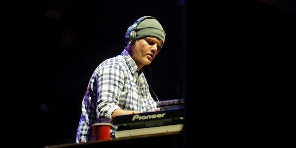 Avicii performs the first ever electronic dance show at the Bryce Jordan Center in 2011.