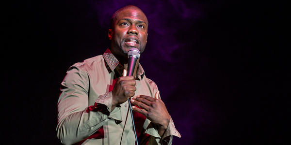 Comedian, Kevin Hart, performs his stand up act on stage at the Bryce Jordan Center in 2012.
