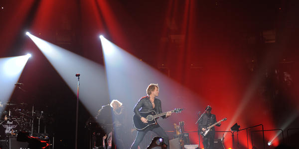 Rock band Bon Jovi performs on stage in the Bryce Jordan Center on Feb. 9, 2011.