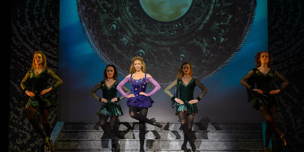Irish dancers from the group, Riverdance, perform on stage at the Bryce Jordan Center in 2012.