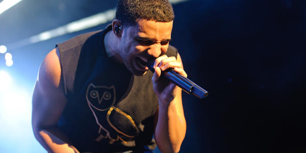 Grammy nominated recording artist, Drake, performs on stage at the Bryce Jordan Center in 2011.