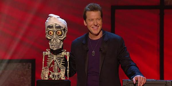 Ventriloquist, Jeff Dunham performs his comedy sketch with his sidekick puppet, Achmed, at the BJC in 201